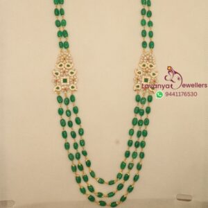 916/22ct Emerald Beads Haram